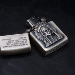 Zippo La Mã 1993 – Antique Silver – American Indian 14