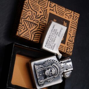 Zippo La Mã 1993 – Antique Silver – American Indian 5