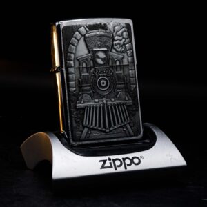 Zippo La Mã 1996 – Brushed Chrome – Barrett Smythe Great American Train