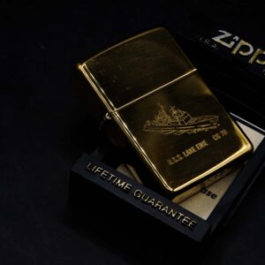 Zippo La Mã 1996 – High Polished Brass – USS Lake Erie CG-70 1