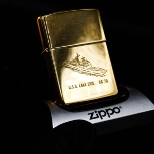 Zippo La Mã 1996 – High Polished Brass – USS Lake Erie CG-70