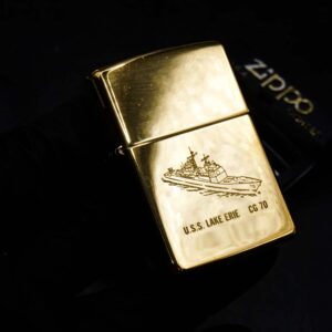 Zippo La Mã 1996 – High Polished Brass – USS Lake Erie CG-70 4