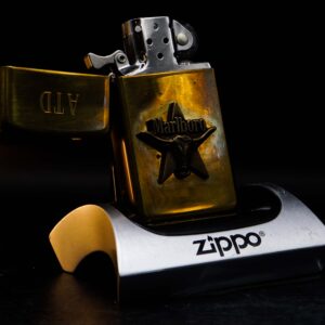 Zippo Slim La Mã 1991 – Đồng Nguyên Khối – Marlboro Longhorns – ATD 4