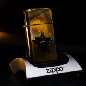 Zippo Slim La Mã 1991 – Đồng Nguyên Khối – Marlboro Longhorns – ATD 5