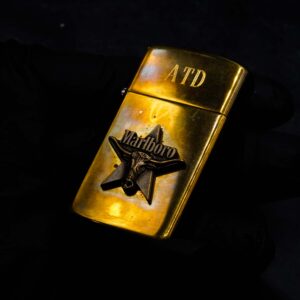 Zippo Slim La Mã 1991 – Đồng Nguyên Khối – Marlboro Longhorns – ATD 6