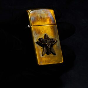 Zippo Slim La Mã 1991 – Đồng Nguyên Khối – Marlboro Longhorns – ATD 7