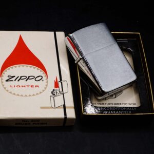 Zippo Xưa 1965 – Plain – Trơn 2 mặt – Brushed Chrome – New 1