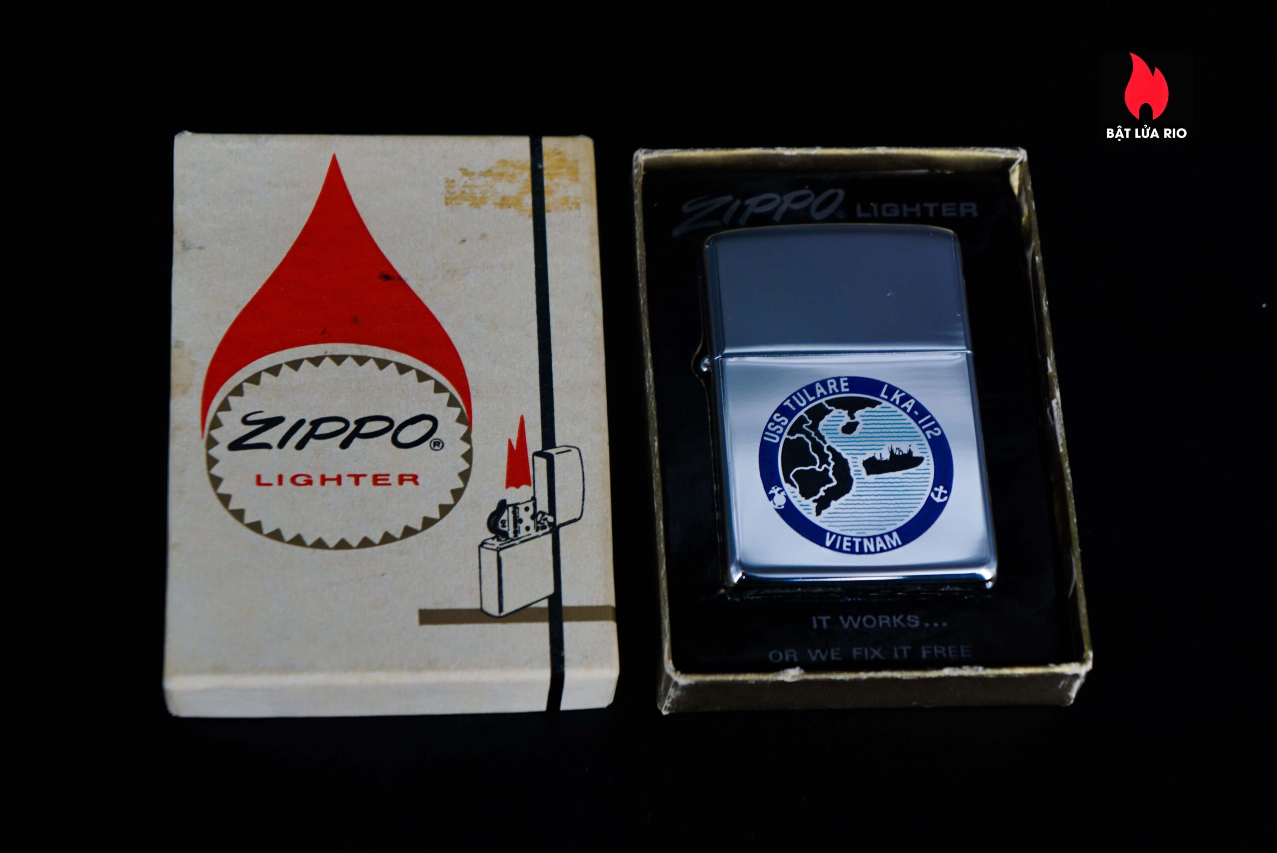 Zippo Xưa 1968 – VietNam War – USS Tulare (LKA-112) - VietNam 1