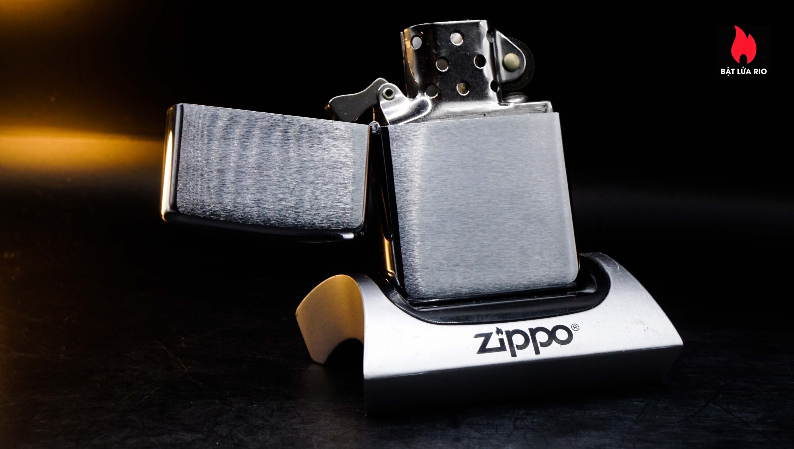 Zippo Xưa 1969 – Plain – Trơn 2 mặt – Brushed Chrome 1