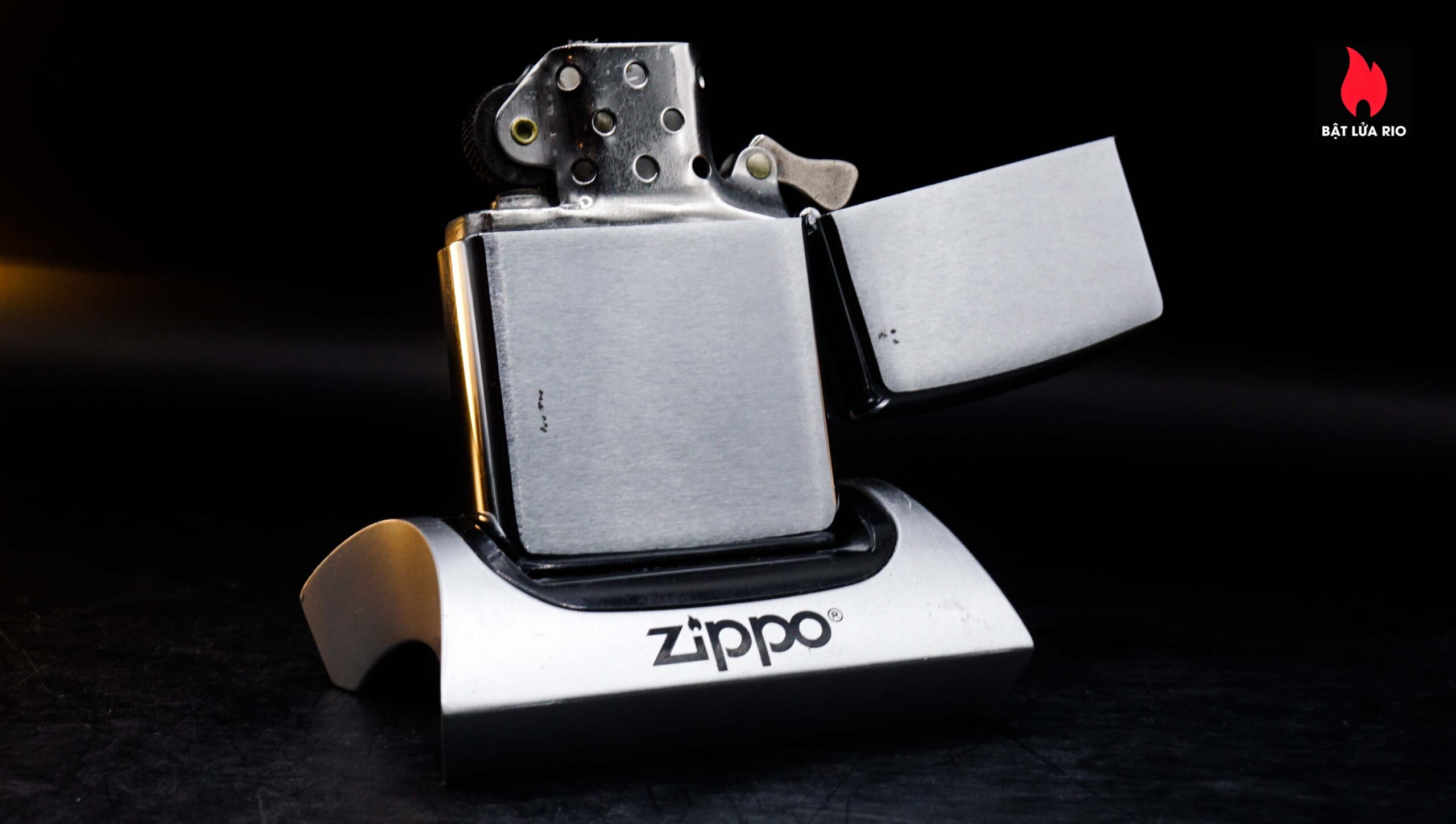 Zippo Xưa 1969 – Plain – Trơn 2 mặt – Brushed Chrome 2