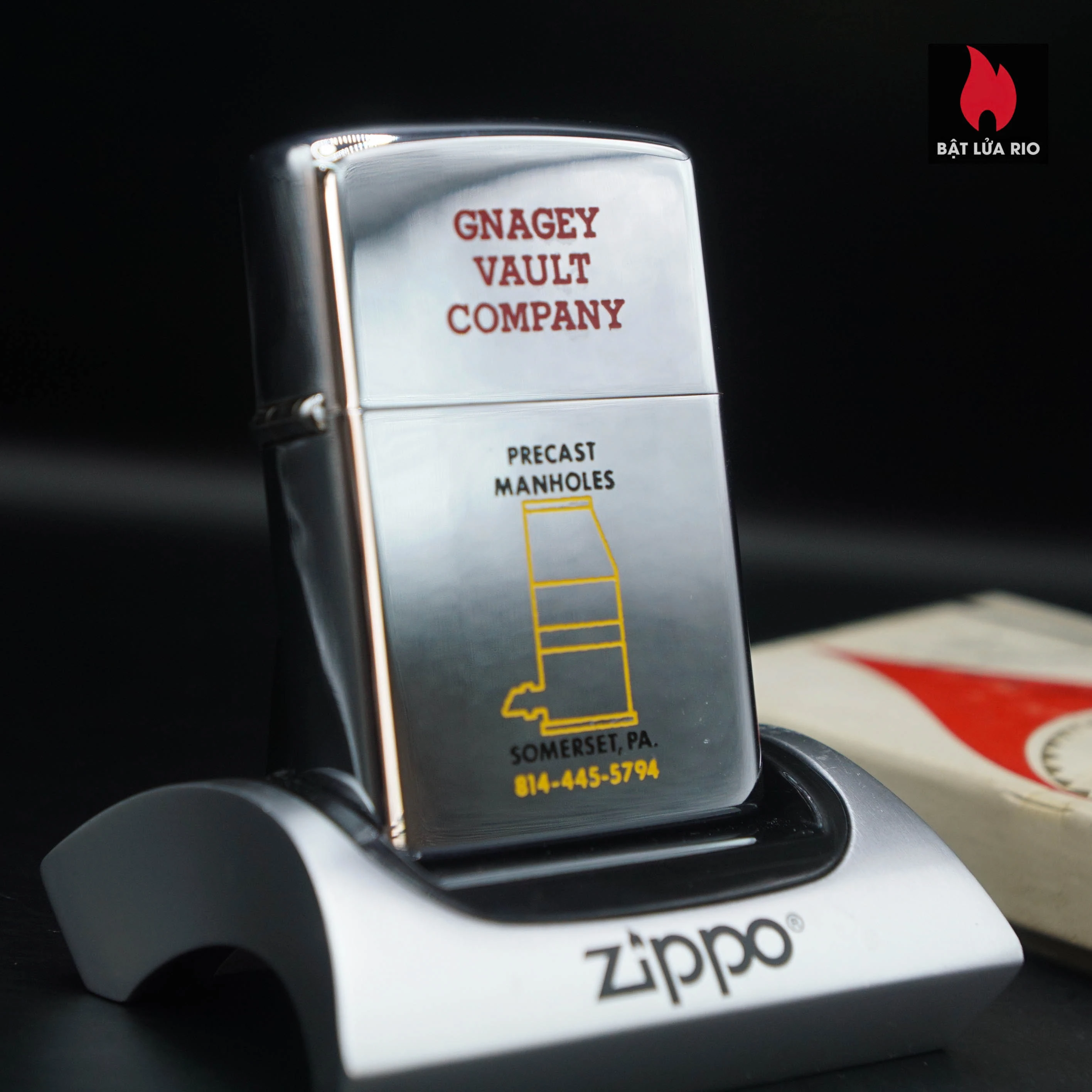 Zippo Xưa 1972 – Zippo High Polished Chrome – Gnagey Vault Company