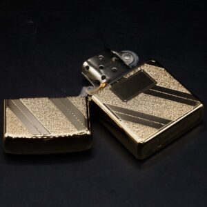 Zippo Xưa 1979 – Gold Plate Golden Elegance – Diagonal Swirl Regular 12