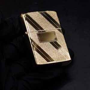 Zippo Xưa 1979 – Gold Plate Golden Elegance – Diagonal Swirl Regular 15
