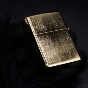 Zippo Xưa 1979 – Gold Plate Golden Elegance – Diagonal Swirl Regular 16