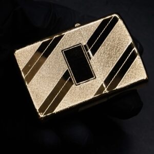 Zippo Xưa 1979 – Gold Plate Golden Elegance – Diagonal Swirl Regular 20