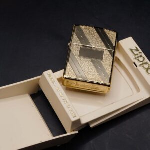 Zippo Xưa 1979 – Gold Plate Golden Elegance – Diagonal Swirl Regular 3