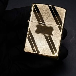 Zippo Xưa 1979 – Gold Plate Golden Elegance – Diagonal Swirl Regular 7