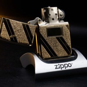 Zippo Xưa 1979 – Gold Plate Golden Elegance – Diagonal Swirl Regular 8