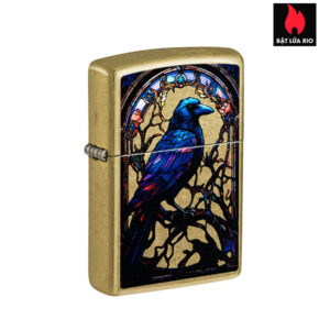 Zipp 46946 - Zippo Stained Glass Raven Street Brass