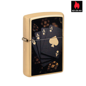Zippo 47141 - Zippo Lucky Aces High Polish Brass