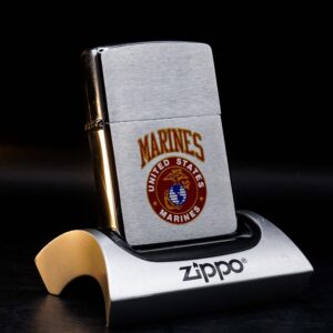 Zippo La Mã 1994 – Brushed Chrome – US Marines