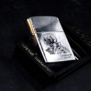 Zippo La Mã 1995 – Zippo High Polished Chrome – Truss Me Soho NYC – Skull Series #4 1