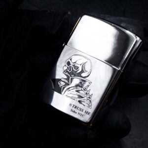 Zippo La Mã 1995 – Zippo High Polished Chrome – Truss Me Soho NYC – Skull Series #4 12
