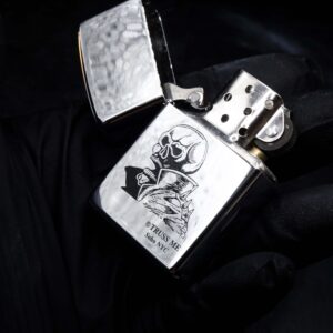 Zippo La Mã 1995 – Zippo High Polished Chrome – Truss Me Soho NYC – Skull Series #4 4