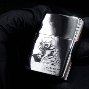 Zippo La Mã 1995 – Zippo High Polished Chrome – Truss Me Soho NYC – Skull Series #4 5