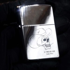 Zippo La Mã 1995 – Zippo High Polished Chrome – Truss Me Soho NYC – Skull Series #5 6