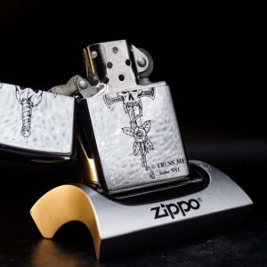 Zippo La Mã 1997 – Zippo High Polished Chrome – Truss Me Soho NYC – Skull Series #3 8