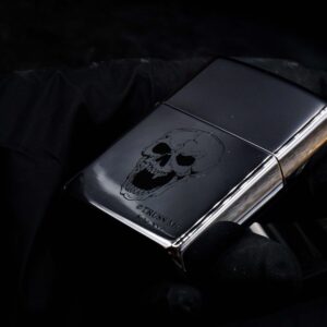 Zippo La Mã 1998 – Zippo High Polished Chrome – Truss Me Soho NYC – Skull Series #6 10