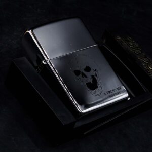 Zippo La Mã 1998 – Zippo High Polished Chrome – Truss Me Soho NYC – Skull Series #6 7