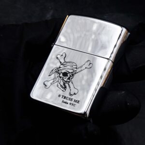 Zippo La Mã 1998 – Zippo High Polished Chrome – Truss Me Soho NYC – Skull Series #8 5