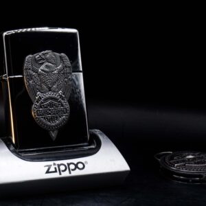 Zippo Set 1997 – Harley Davidson – Eagle on Tire Lighter/Keyholder Gift S