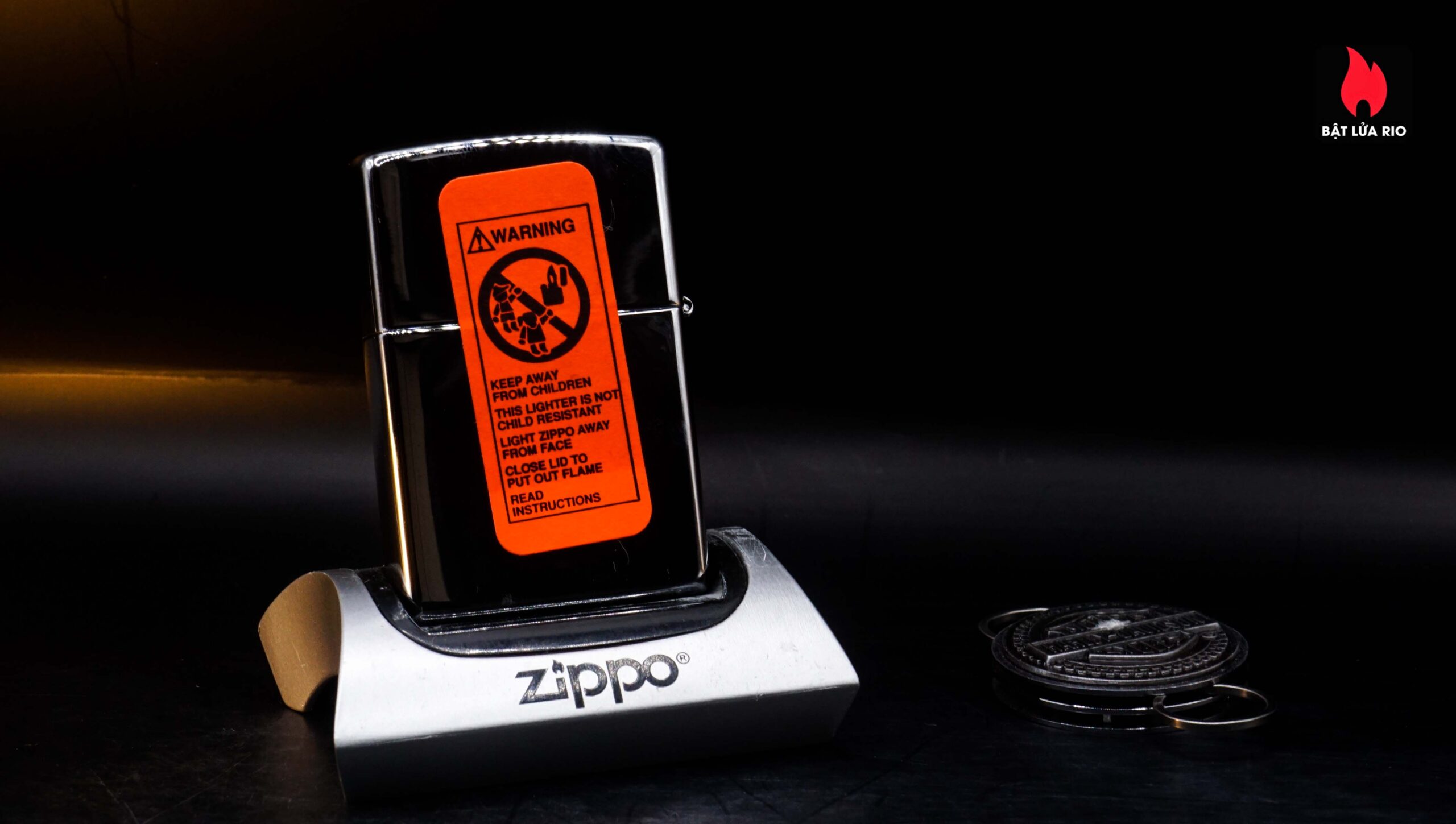 Zippo Set 1997 – Harley Davidson – Eagle on Tire Lighter/Keyholder Gift S 11