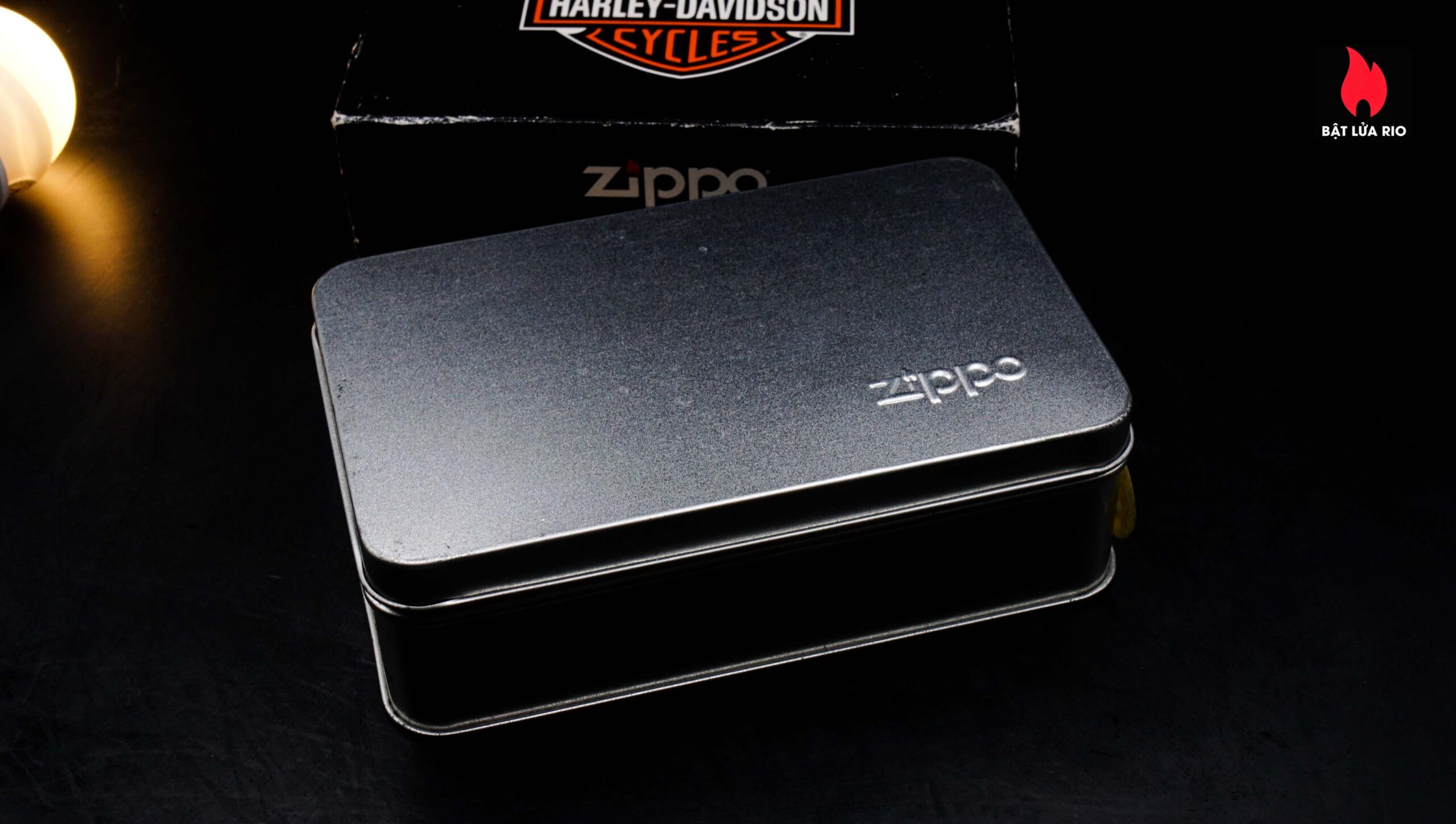 Zippo Set 1997 – Harley Davidson – Eagle on Tire Lighter/Keyholder Gift S 2