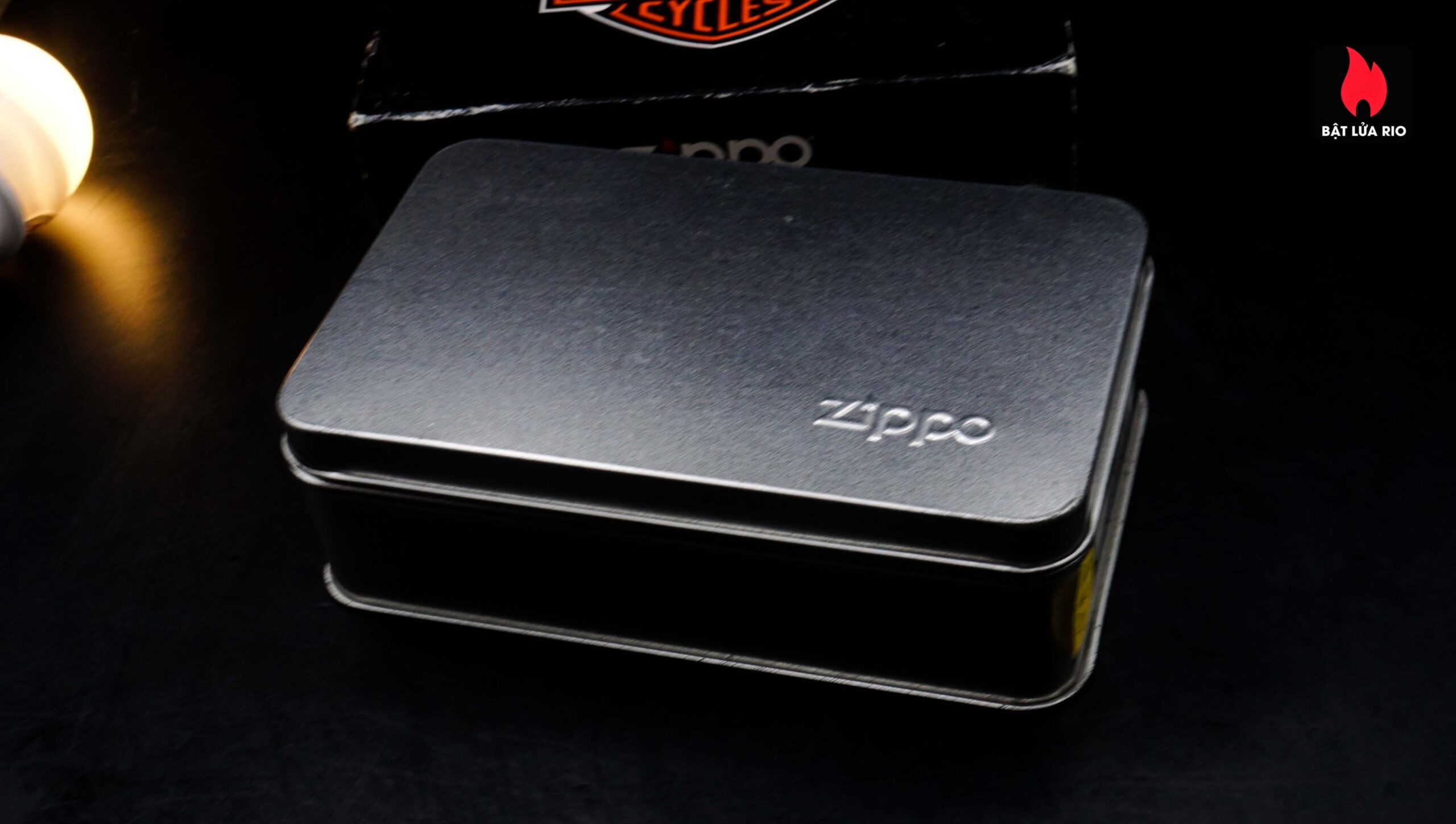 Zippo Set 1997 – Harley Davidson – Eagle on Tire Lighter/Keyholder Gift S 3