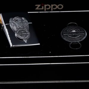 Zippo Set 1997 – Harley Davidson – Eagle on Tire Lighter/Keyholder Gift S 4