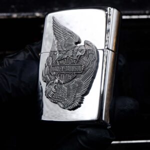 Zippo Set 1997 – Harley Davidson – HD162 Pewter Eagle Series Gift Set 12
