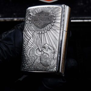 Zippo Set 1997 – Harley Davidson – HD162 Pewter Eagle Series Gift Set 13