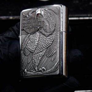 Zippo Set 1997 – Harley Davidson – HD162 Pewter Eagle Series Gift Set 14