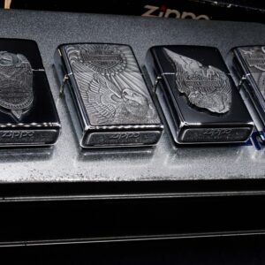 Zippo Set 1997 – Harley Davidson – HD162 Pewter Eagle Series Gift Set 24