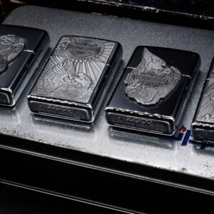 Zippo Set 1997 – Harley Davidson – HD162 Pewter Eagle Series Gift Set 25