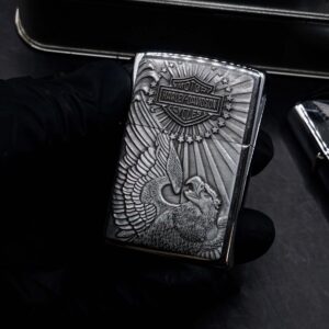 Zippo Set 1997 – Harley Davidson – HD162 Pewter Eagle Series Gift Set 34