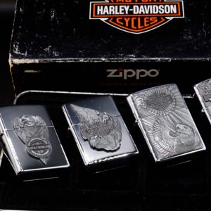 Zippo Set 1997 – Harley Davidson – HD162 Pewter Eagle Series Gift Set 4