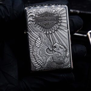 Zippo Set 1997 – Harley Davidson – HD162 Pewter Eagle Series Gift Set 8