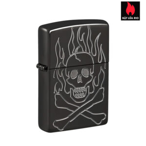 Zippo 46930 - Zippo Flaming Skull Armor® High Polish Black