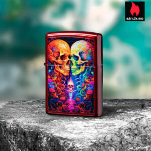 Zippo 46940 - Zippo Candy Skulls Candy Apple Red 1