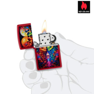 Zippo 46940 - Zippo Candy Skulls Candy Apple Red 2
